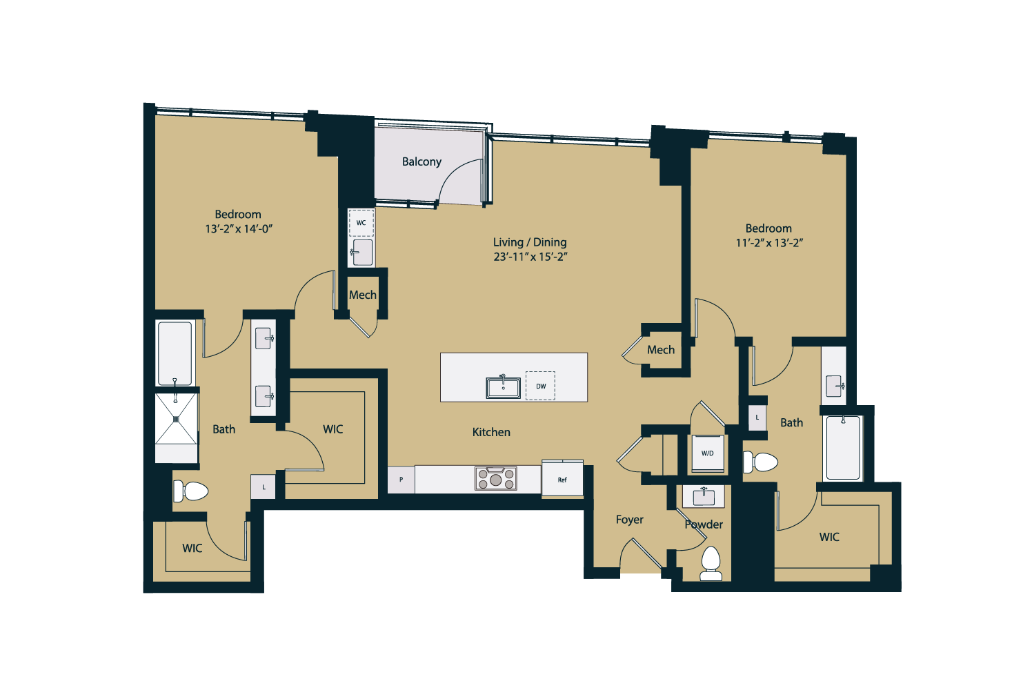 Floor plan layout diagram for PH3
